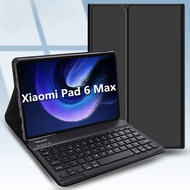 แผ่นเคสสำหรับ Xiaomi แป้นพิมพ์บลูทูธ6 Max 14 "Mi Pad 6 5 Pro 11 Redmi Pad SE แท็บเล็ตฝาครอบแป้นพิมพ์