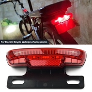 RacingCar 36-60โวลต์ Ebike ด้านหลัง LED ไฟท้ายโคมไฟเตือนความปลอดภัยสำหรับรถจักรยานไฟฟ้าอุปกรณ์กันน้ำ