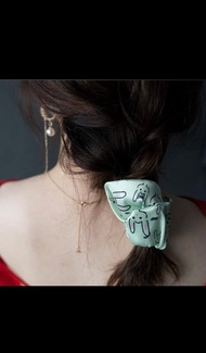 電匯緞面蹦蹦兔小甜甜圈髮束