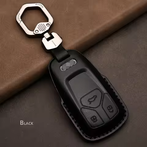 Suitable For Audi A4 A4L A5 A6 A6L A7 A7L A8 A8L B9 C8 S7 4K D5 S8 Q5L Q7 Q8 SQ8 E-tron Cowhide Fob 