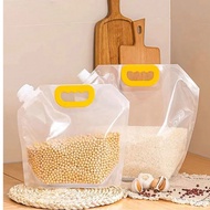 5lbs/Pack Multi-Grain Storage Pouch, Moisture-Proof, Anti-Pest, Transparent Thick Handle Carry Bag, 