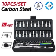 ZENTOR 46‑PCS Anti‑Rust Pro Socket & Ratchet Wrench Set