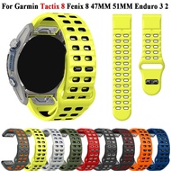 Silicone Watch Bands For Garmin Fenix E 8 47mm 51mm 7 7X 6 6X Tactix 8 Epix Pro Descent G2 G1 instin