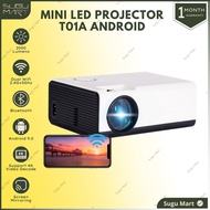 T01A 2000 Lumens Android 9.0 Projector | Android Projector T01A | Android Wifi Bluetooth Mirroring S