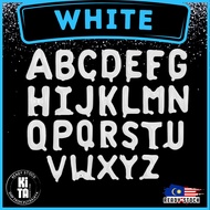 [16 Inch] - WHITE Alphabet Balloon & Number Ballon ABC Letters Belon Huruf A-Z 0-9 Birthday  PUTIH