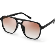 FEISEDY Retro Square Aviator Sunglasses Women Men's 70s Retro Fashion Plastic Frame Sunglasses B2835
