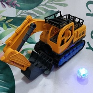 [ ของเล่น Lemei ] ไฟฟ้าสนุกอัตโนมัติยิงรถขุดเด็กเล่นก่อสร้างรถของเล่นขายส่ง