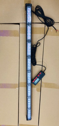 หลอด LEDไฟไซเรน ไฟติดหลังคา มาใหม่ 90cm 8ท่อน 1หน้า มีข้าง 6W 12V -24V สีแดง