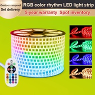 3-20M LED Strip RGB Light Waterproof 220V RGB Remote control SMD 5050 Bluetooth Phone APP led light 
