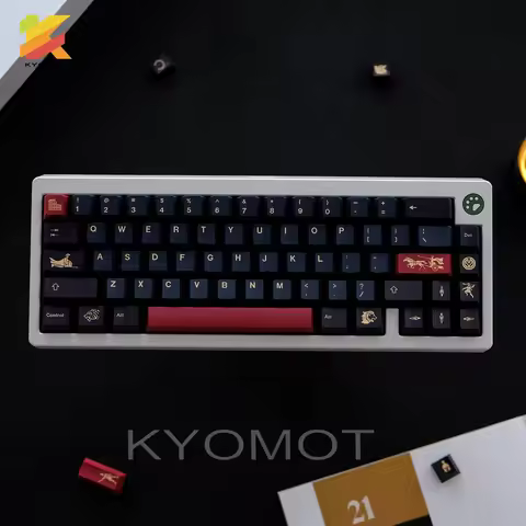 KYOMOT GMK Gladiator Keycaps Cherry Profile PBT Dye Sub 130 Keys Anime Games Keycap for MX Switch DI