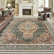 Engiw-Sage Green 5x7 Area Rugs for Living Room Bedroom Dining Room Rug Washable Carpet Rugs Farmhous