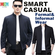 jaket lelaki Newest Solid Business Men's Jacket Male Outerwear Men Zip Up Jacket Men Spring Autumn T