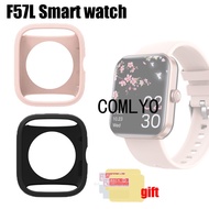 For FILIEKEU F57L Smart Watch Case Protective Soft Silicone Half Cover Screen Protector Film