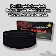 Peci Kopiah Songkok Hitam Polos AC Putra Pribumi Tinggi 7cm 8cm 9cm 10cm Premium Exclusive Ukuran An