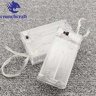 CRUNCHCRAFT​ Battery Box Transparent Battery for AA Battery Storage Box ABS 2X 3X Battery Holder