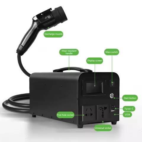 E-mingze 3.5KW 5.5KW Electric Car Discharger With GBT Power Station New Energy Outdoor Use EV DC Fas