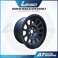 Lenso ZEUS 03 - Matte Black 16x8.5J ET0 6x139.7 (1 Piece)