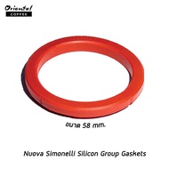 ยางรองหัวกรุ๊ปเครื่องชงกาแฟ Silicon Group Gaskets for Nuova Simonelli Espresso machines (สีแดง)