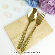 Gold Spoon And Fork Pinthong Pattern 1 Thick 3 Mm (11014)