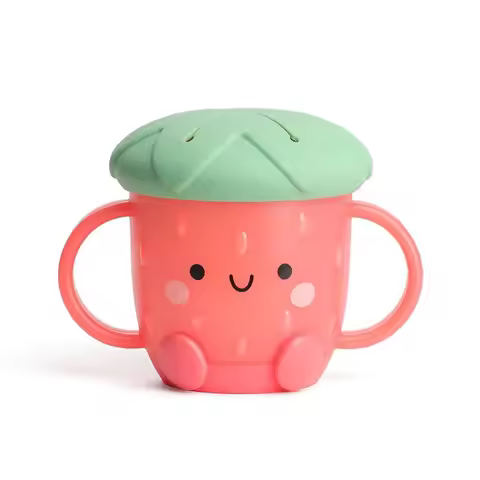 Itzy Ritzy Toddler Snack Cup - Spill-Proof Snack Cup for Toddlers with Soft Silicone Lid for Easy Fo