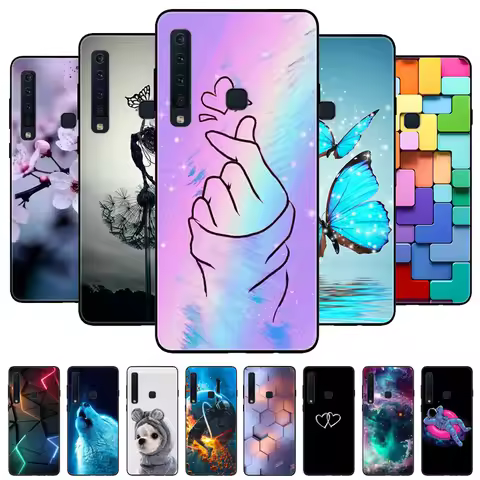 For Samsung A9 2018 Case NEW TPU Silicone Shockproof Cat Phone Cover For Samsung Galaxy A9 A7 2018 A