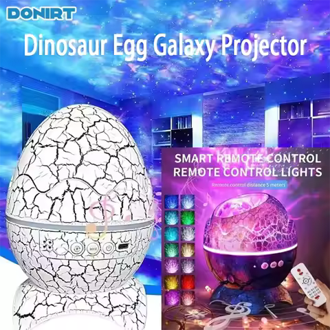 Dinosaur Egg Galaxy Projector Lamp Space Buddy Star Projector Night Light for Kids Adults Bedroom As