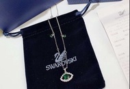 Swarovski 925純銀綠色惡魔之眼項鍊
