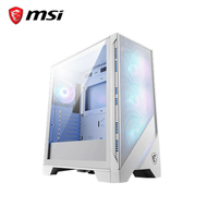 微星 MAG Forge 320R AIRFLOW 白 玻璃透側機殼 (ATX/內建風扇前3後1/網孔面板/顯卡390mm/塔散160mm)