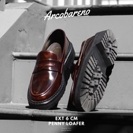 509 EXT 6 cm Penny Loafer Burgundy รองเท้า loafer ผู้ชาย งานหนัง Italy แท้ HandMade สุดคลาสสิค ใส่ส