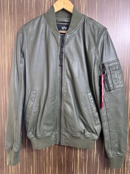 Alpha Industries MA-1 Leather Jacket  [ All Saints / Ralph Polo / Alpha Industries / leather / suede