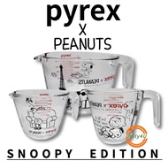 [Pyrex] Snoopy Measuring Cup/Pyrex & Peanuts(Snoopy Edition)/250ml, 500ml, 1000ml, 3piece set