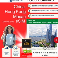 【eSim】China Hong Kong Macau eSIM 5G (Daily 1GB-3GB) GOGO ROAMING Travel eSIM
