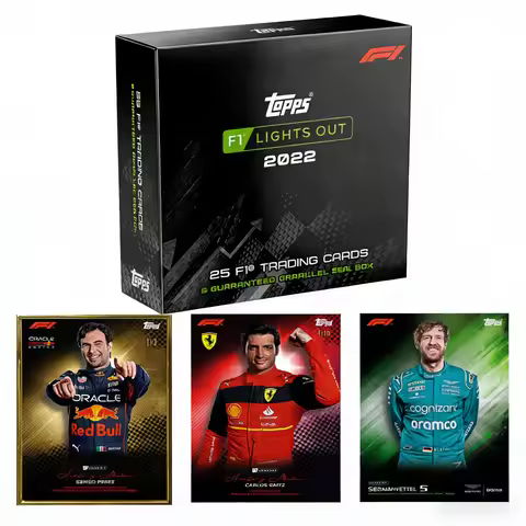 2022 Topps F1 Lights Out Racing Collector Cards, Driver Cards Hobby Break Surprise Box Checkered Fla