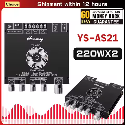 YS-AS21 TPA3255 Bluetooth-compatible 5.1 Subwoofer Amplifier Board 220WX2+350W 2.1 Power Stereo Ampl