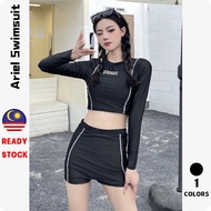 『Ariel 泳衣 Swimsuit woman Long sleeve Swimming Suit Woman 沙滩装 Swimwear 2 piece Beach wear Sunscreen B