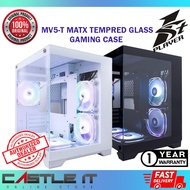 1st Player MV5-TP Micro-ATX MATX Tempered Glass Transparent Gaming Casing BLACK / WHITE Megaview