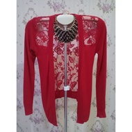 MERAH Red outer Cardigan