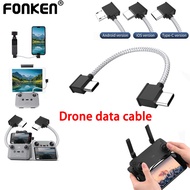 Fonken Drone Remote Controller Data Charging Cable For DJI Mavic 2 Ari 2 2S Mini 2 Drone IOS Type C 