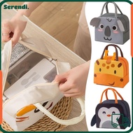 SERENDI Cartoon Stereoscopic Lunch Bag, Thermal Bag  Cloth Insulated Lunch Box Bags, Thermal Portable Lunch Box Accessories Tote Food Small Cooler Bag