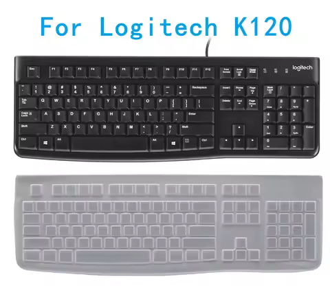 For Logitech K120 Logitech MK120 Silicone Dustproof mechanical Wireless Desktop keyboard Cover Prote