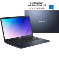 Asus Laptops โน๊ตบุ๊ค E510 E410 15.6inch 8G/256 Student Office Business มือ1 Asus E510MA4020 Black Integrate video card 325*216*18mm 8G RAM+256G SSD Dual-core 4020