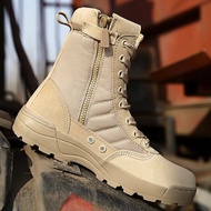 Sepatu Boots Tactical Swat kulit sapi cordura ankle boot