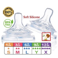 Puting Avent Natural Soft Silicone - S, M, L, Y cut, X cut