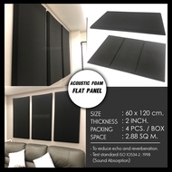 (4 ชิ้น/แพ๊ค) ฟองน้ำซับเสียง แผ่นซับเสียง Acoustic Foam Flat Panel แผ่นใหญ่คุ้ม ซับเสียงลดเสียงก้องส