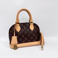LV Alma BB 老花金釦貝殼包 晶片款