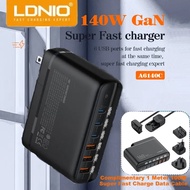 SG 140W GaN Super Fast Charging  USB Type C Travel Wall Charger 6 Port Mobile With Voltage Digital L