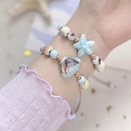 Ceramic Bracelet Does Not Fade Summer Literary Popular New Chinese Style Fresh Student Ocean Series 