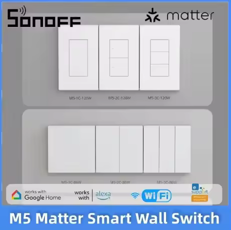SONOFF M5 SwitchMan WiFi Switch EWeLink-Remote Smart House Wall Button 80\86\120Type Switch Works Wi