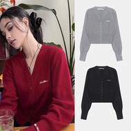 [SIIS] Knitted Jacket Top BADBLOOD Short Small Sweater Popular Clothes Sweet Spicy Style Women's Clo