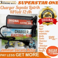 Charger 48Volt 12Ah Charger Sepeda Listrik Super Rider, Sunrace, Dll.